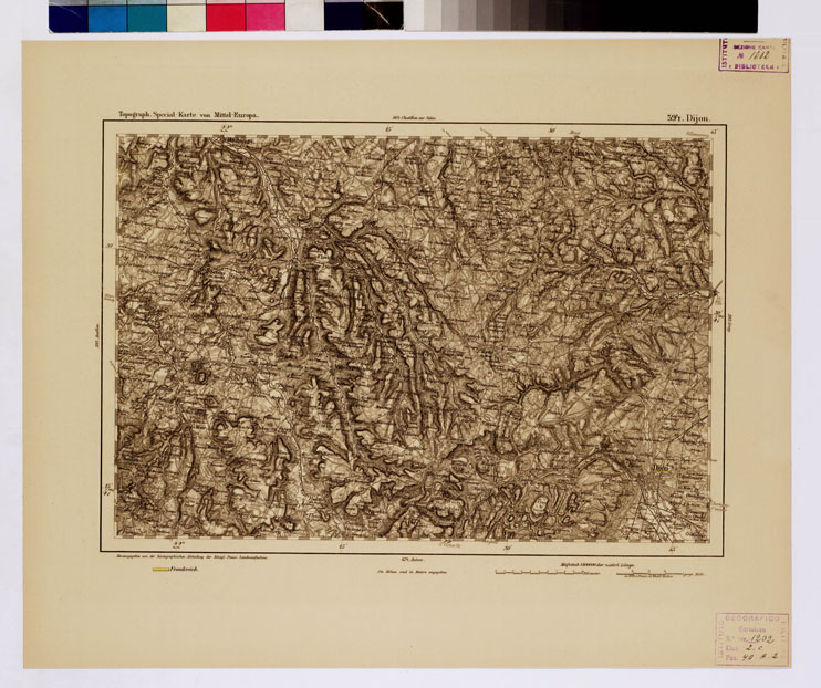 (N:16172) SPECIAL KARTE VON MITTEL EUROPA - DIJON F 594 (B0012750) Carte e stampe antiche: riproduzione a colori su carta (formato A1)