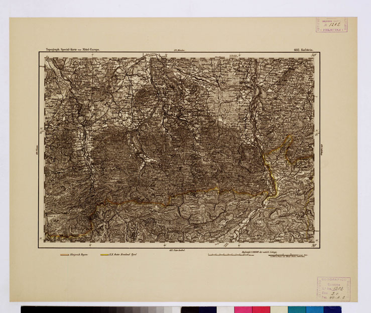 (N:16219) SPECIAL KARTE VON MITTEL EUROPA - KUFSTEIN F 602 (B0012759) Carte e stampe antiche: riproduzione a colori su carta (formato A1)