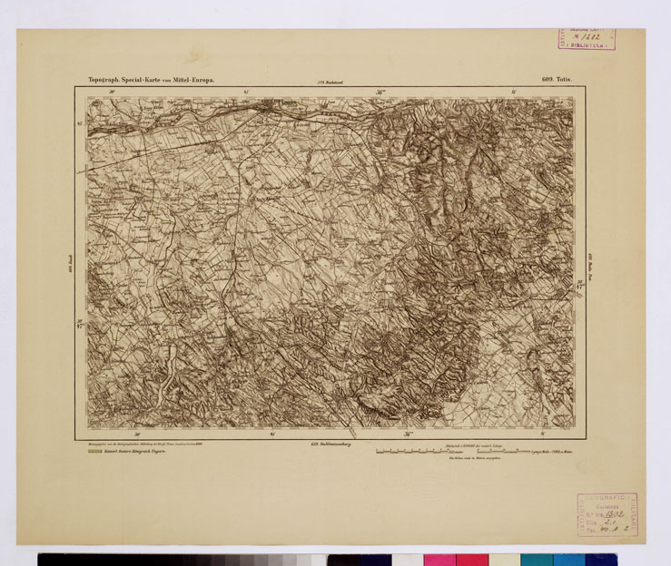 (N:16334) SPECIAL KARTE VON MITTEL EUROPA - TOTIS F 609 (B0012763) Carte e stampe antiche: riproduzione a colori su carta (formato A1)