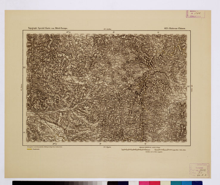 (N:16158) SPECIAL KARTE VON MITTEL EUROPA - CHATEAU - CHINON F 623 (B0012767) Carte e stampe antiche: riproduzione a colori su carta (formato A1)