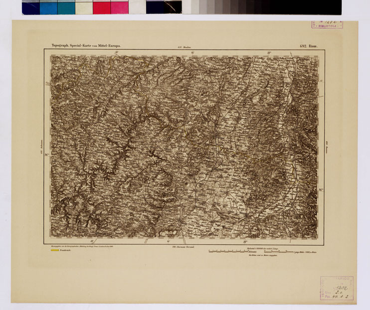 (N:16299) SPECIAL KARTE VON MITTEL EUROPA - RIOM F 682 (B0012784) Carte e stampe antiche: riproduzione a colori su carta (formato A1)