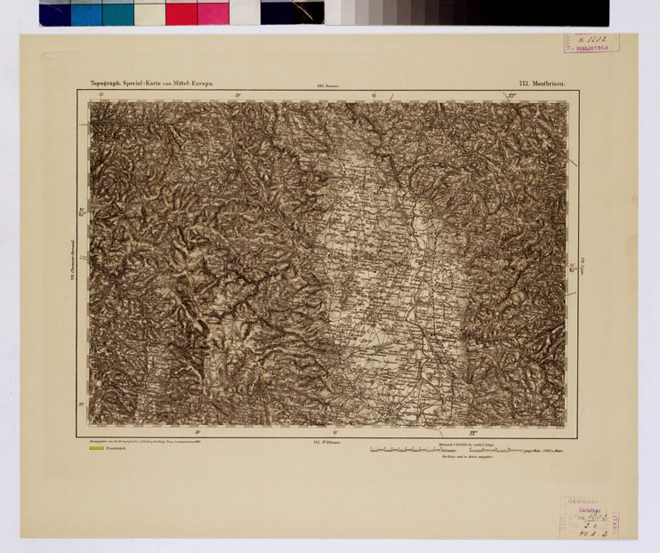 (N:16259) SPECIAL KARTE VON MITTEL EUROPA - MONTBRISON F 713 (B0012790) Carte e stampe antiche: riproduzione a colori su carta (formato A1)