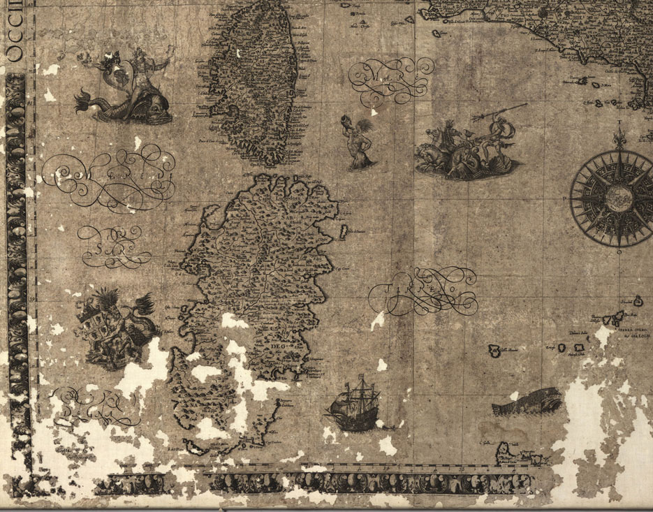 (N:409) ITALIA NUOVA DI GIO. ANTONIO MAGINI (B0012825, B0012826, B0012827, B0012828, B12825-28) Carte e stampe antiche: riproduzione a colori su carta (formato A1)