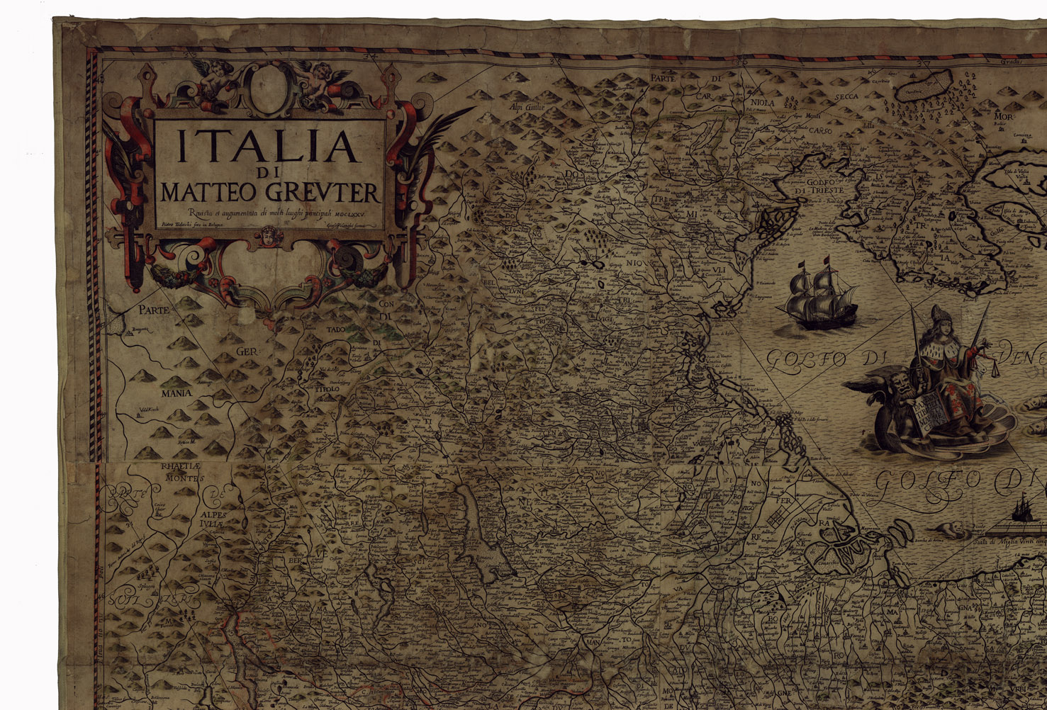 (N:485) ITALIA DI MATTEO GREUTER REVISTA ET AUGMENTATA DI MOLTI LUOGHI (B0012829, B0012830, B0012831, B0012832, B0012834, B12829-34, B0012833) Carte e stampe antiche: riproduzione a colori su carta (formato A1)