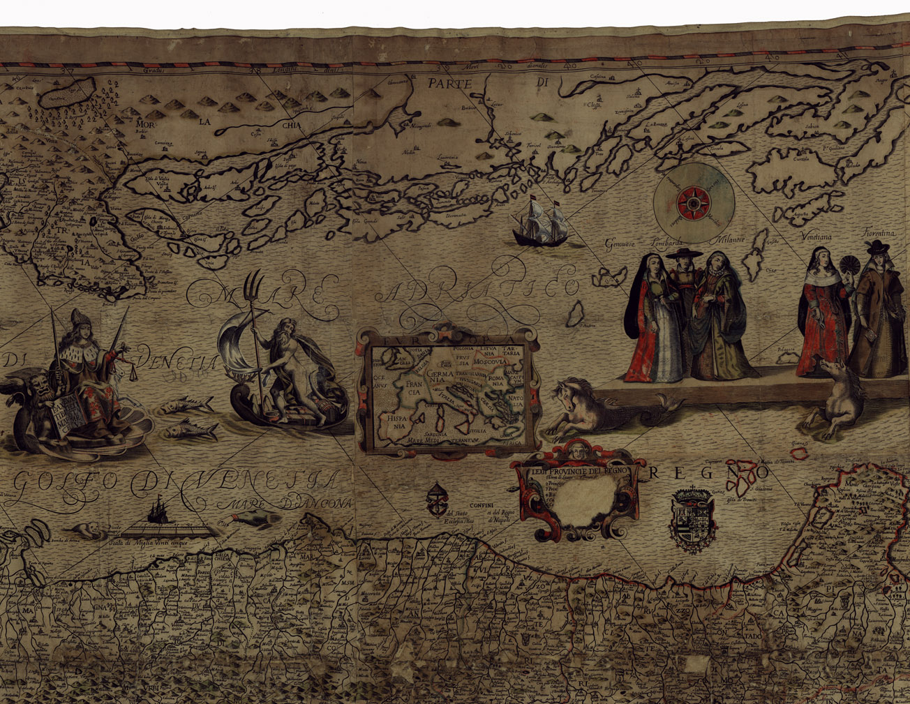 (N:485) ITALIA DI MATTEO GREUTER REVISTA ET AUGMENTATA DI MOLTI LUOGHI (B0012829, B0012830, B0012831, B0012832, B0012834, B12829-34, B0012833) Carte e stampe antiche: riproduzione a colori su carta (formato A1)