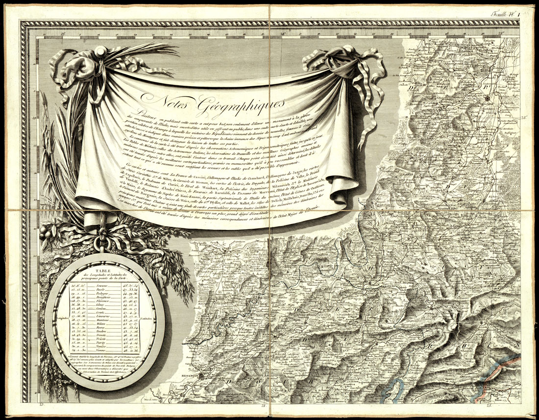 (N:996) CARTE GENERALE DU THEATRE DE LA GUERRE EN ITALIE ET DANS LES ALPES...(Carta Generale del teatro della guerra in Italia...) - Foglio 1 - Besancon (B0013819) Carte e stampe antiche: riproduzione a colori su carta (formato A1)
