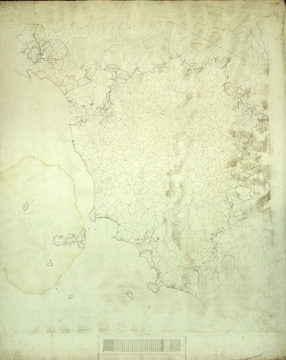 (N:16881) RIDUZIONE AL 1:400.000 DELLA CARTA DELL'INGHIRAMI. (B0014091) Carte e stampe antiche: riproduzione a colori su carta (formato A1)