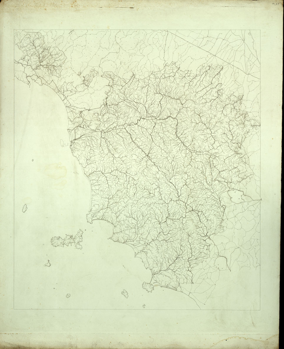 (N:16882) RIDUZIONE AL 1:400.000 DELLA CARTA DELL'INGHIRAMI. (B0014092) Carte e stampe antiche: riproduzione a colori su carta (formato A1)
