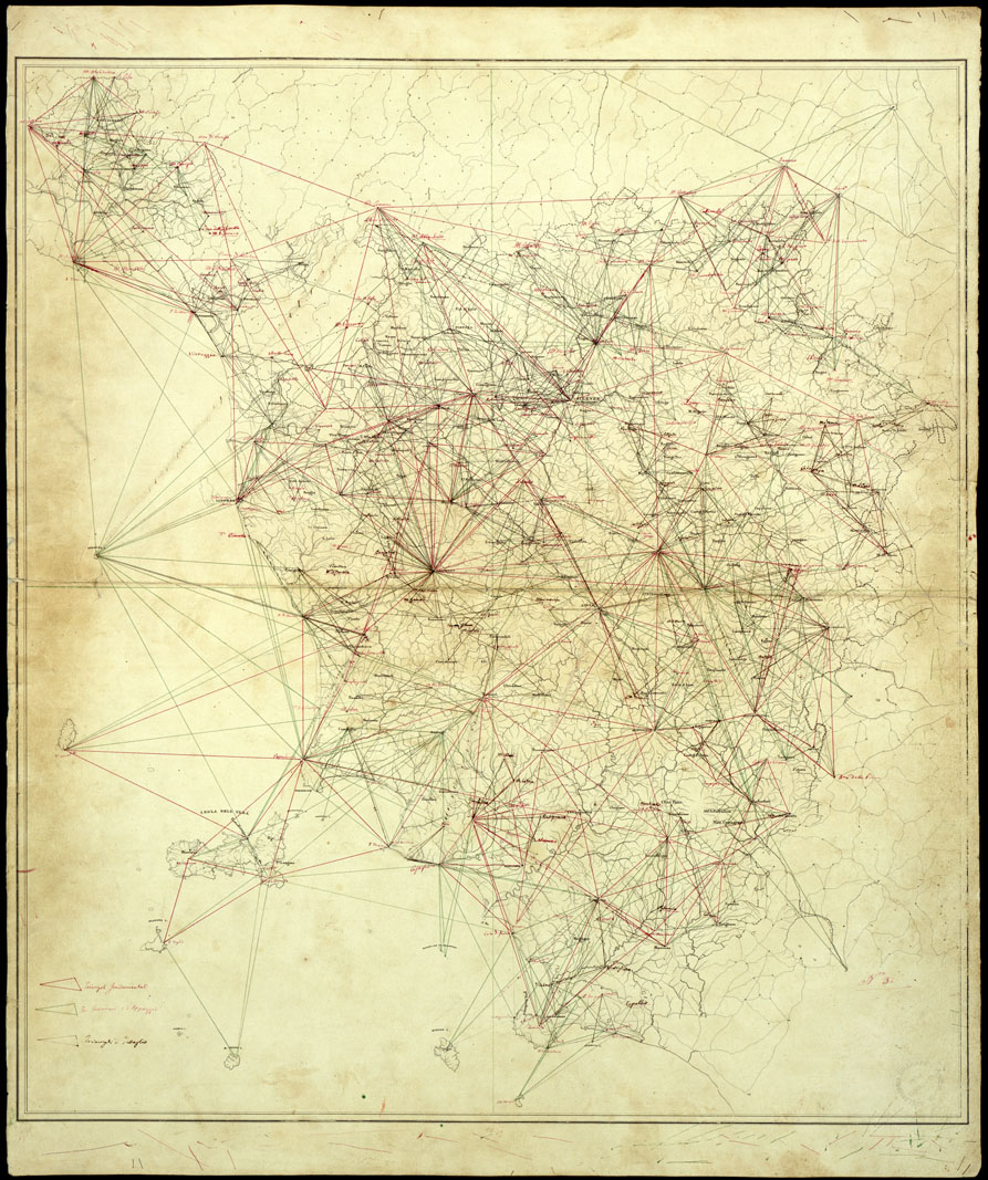 (N:16878) RIDUZIONE AL 1:400.000 DELLA CARTA DELL'INGHIRAMI. (B0014094) Carte e stampe antiche: riproduzione a colori su carta (formato A1)