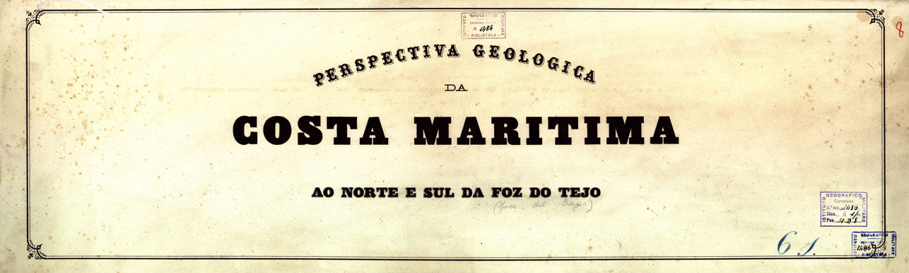 (N:16897) PERSPECTIVA GEOLOGICA DA COSTA MARITIMA AO NORTE E SUL DA FOZ DO TEJO - Titolo (B0014145) Carte e stampe antiche: riproduzione a colori su carta (formato A1)