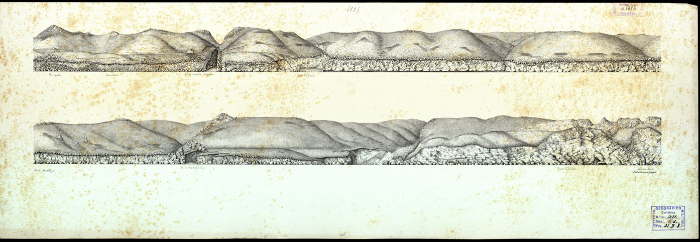 (N:16917) PERSPECTIVA GEOLOGICA DA COSTA MARITIMA AO NORTE E SUL DA FOZ DO TEJO - Parte 13 (B0014158) Carte e stampe antiche: riproduzione a colori su carta (formato A1)