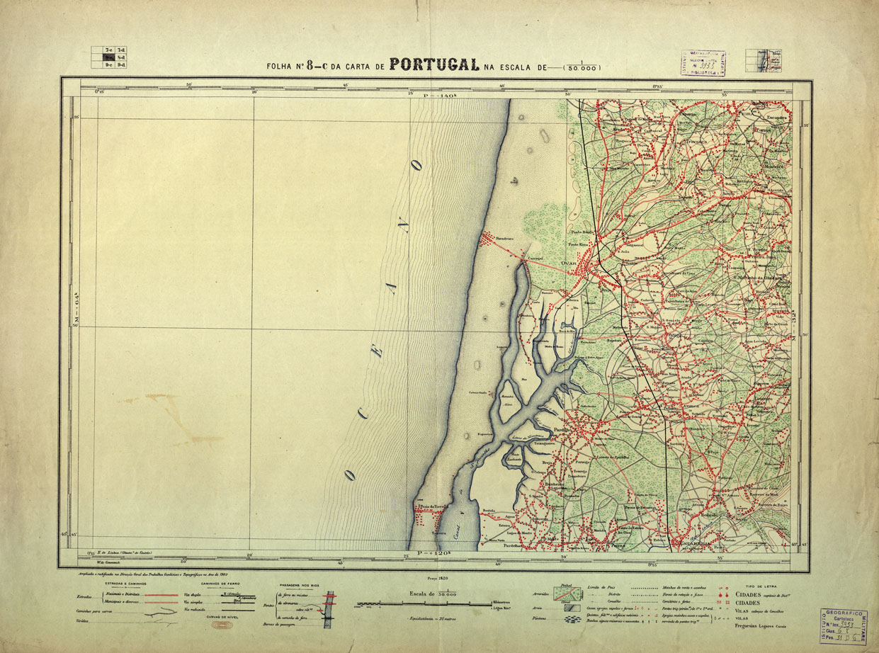 (N:17653) CARTA DE PORTUGAL - Foglio 8-c (B0014481) Carte e stampe antiche: riproduzione a colori su carta (formato A1)