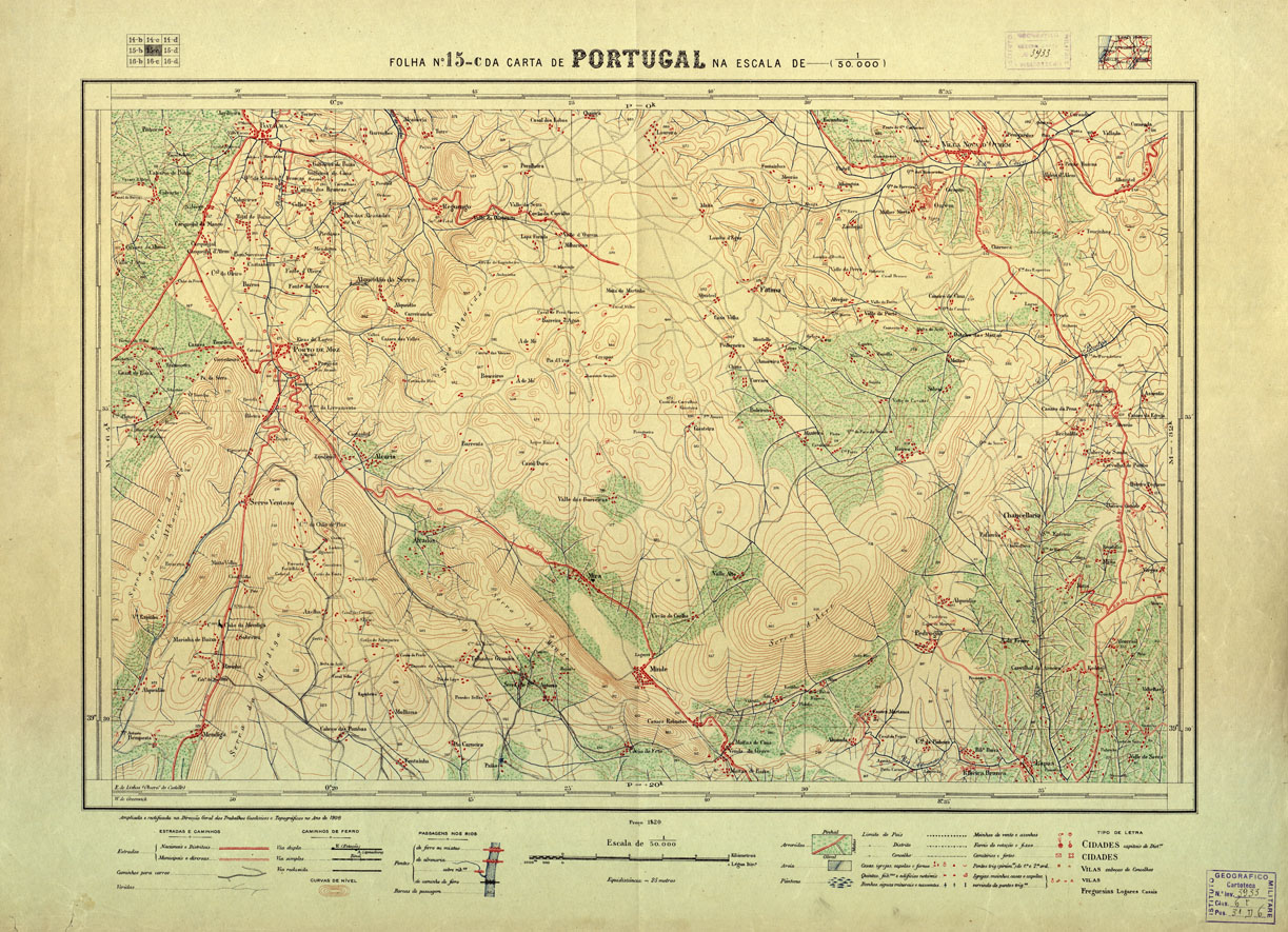 (N:17673) CARTA DE PORTUGAL - Foglio 15-c (B0014495) Carte e stampe antiche: riproduzione a colori su carta (formato A1)