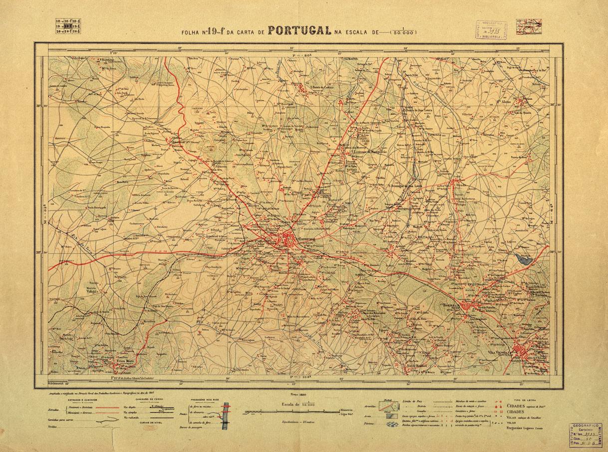 (N:17703) CARTA DE PORTUGAL - Foglio 19-f (B0014511) Carte e stampe antiche: riproduzione a colori su carta (formato A1)