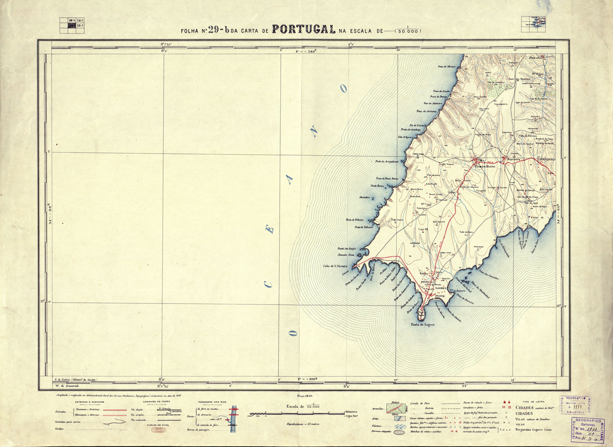 (N:17726) CARTA DE PORTUGAL - Foglio 29-b (B0014520) Carte e stampe antiche: riproduzione a colori su carta (formato A1)