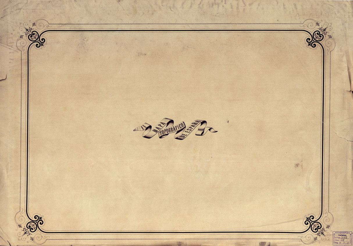 (N:17827) MAPA TOPOGRAFICO DE ESPANA - Titolo (B0014534) Carte e stampe antiche: riproduzione a colori su carta (formato A1)