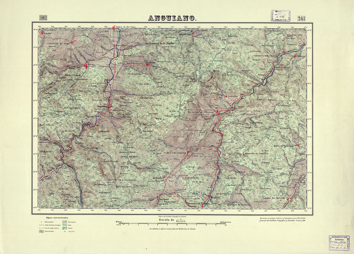 (N:18214) MAPA TOPOGRAFICO DE ESPANA - Anguiano - Foglio 241 (B0014678) Carte e stampe antiche: riproduzione a colori su carta (formato A1)