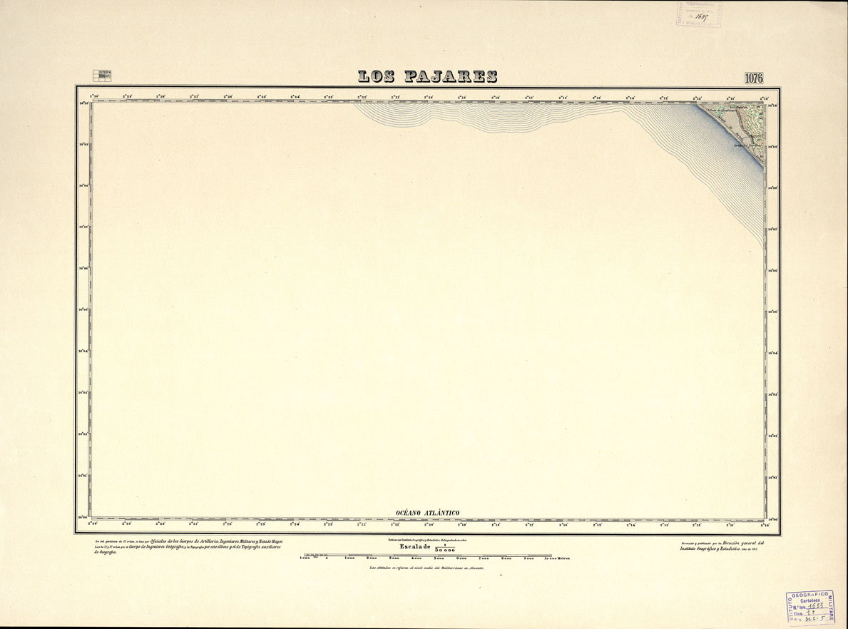 (N:18838) MAPA TOPOGRAFICO DE ESPANA - Los Pajares - Foglio 1076 (B0015283) Carte e stampe antiche: riproduzione a colori su carta (formato A1)