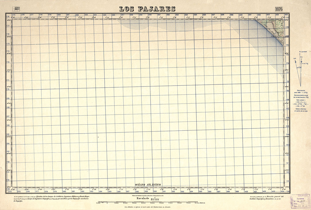 (N:18839) MAPA TOPOGRAFICO DE ESPANA - Los Pajares - Foglio 1076 (B0015284) Carte e stampe antiche: riproduzione a colori su carta (formato A1)
