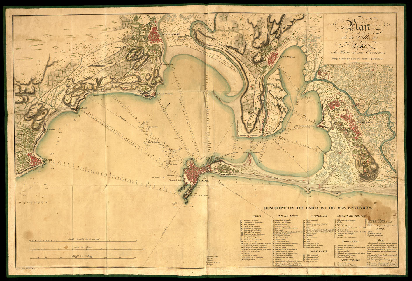 (N:18875) PLAN DE LA VILLE CADIX (B0015320) Carte e stampe antiche: riproduzione a colori su carta (formato A1)