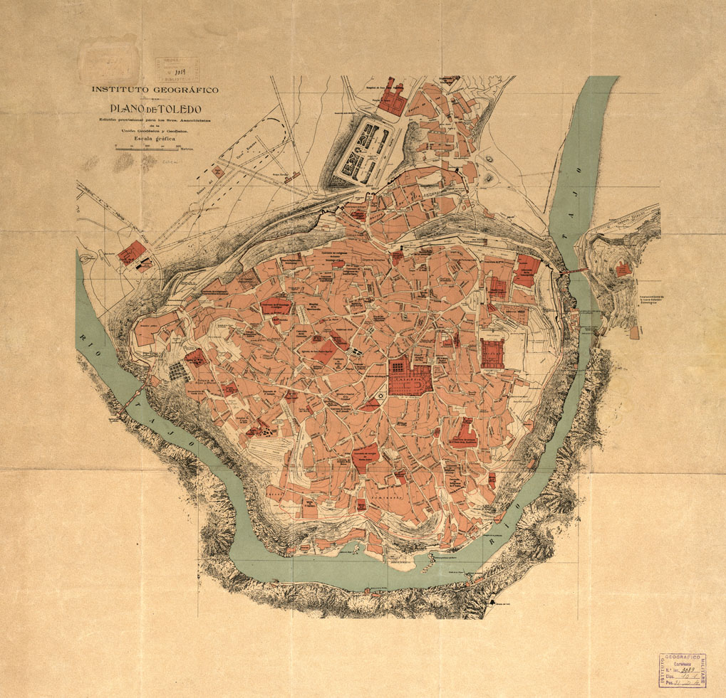 (N:18879) PLANO DE TOLEDO (B0015324) Carte e stampe antiche: riproduzione a colori su carta (formato A1)
