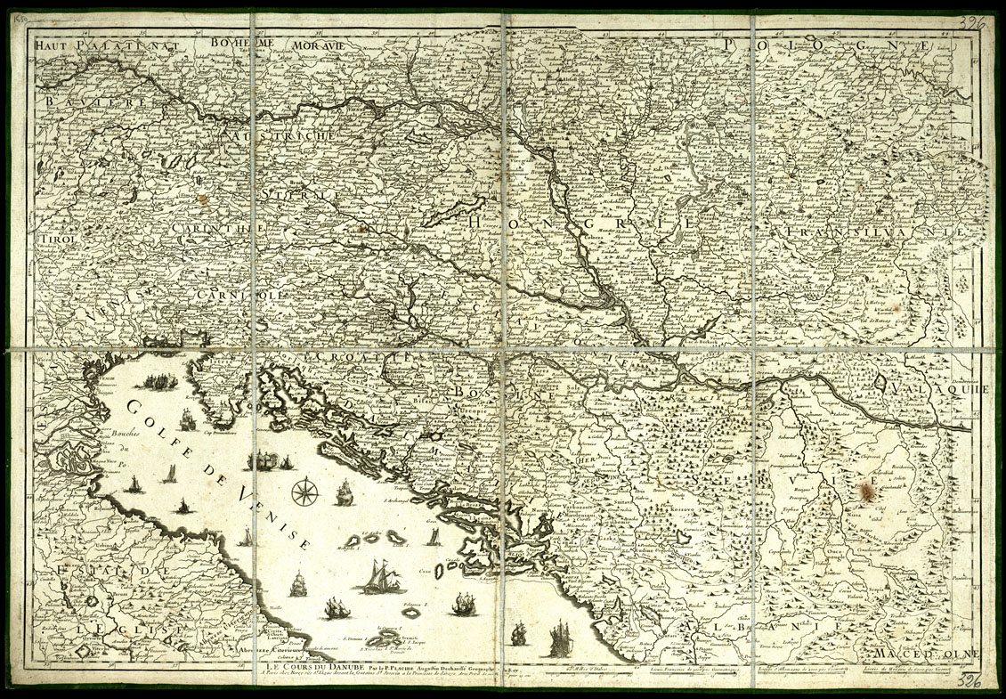(N:20566) LE COURS DU DANUBE (B0017024) Carte e stampe antiche: riproduzione a colori su carta (formato A1)