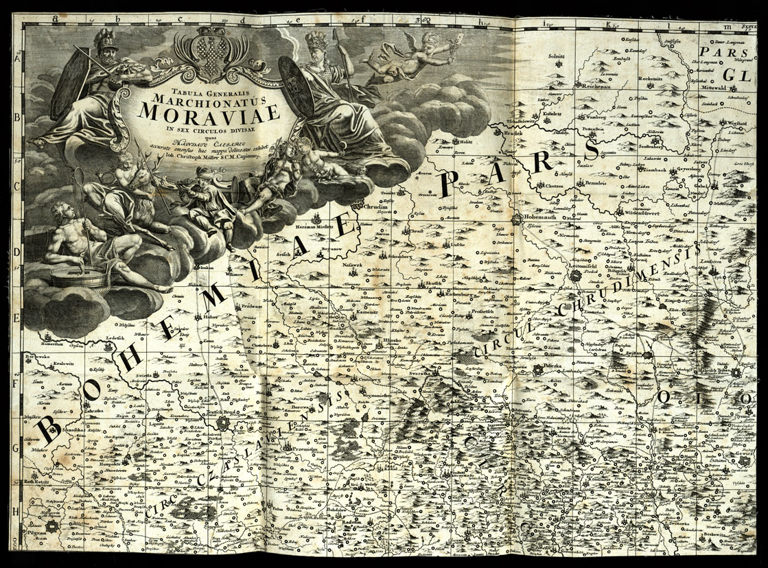 (N:20573) TABULA GENERALIS - MARCHIONATUS - MORAVIAE (B0017031) Carte e stampe antiche: riproduzione a colori su carta (formato A1)