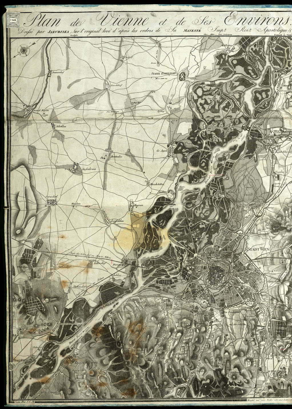 (N:20600) PLAN DE VIENNE (B0017058, B0017059) Carte e stampe antiche: riproduzione a colori su carta (formato A1)