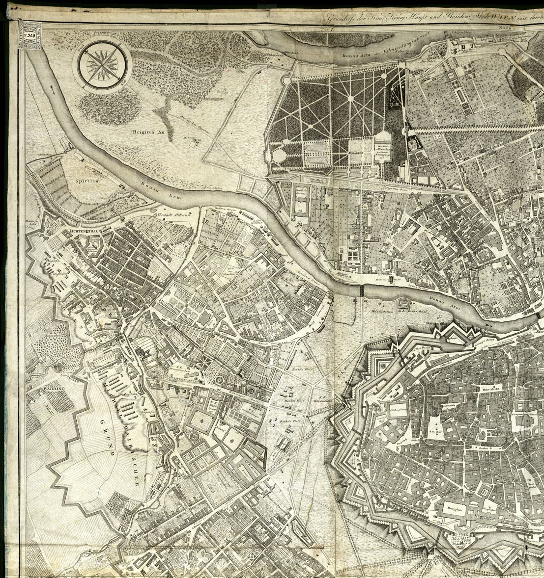(N:20603) PIANTA DELLA CITT' CAPITALE VIENNA (B0017061, B0017062, B0017063, B0017064) Carte e stampe antiche: riproduzione a colori su carta (formato A1)