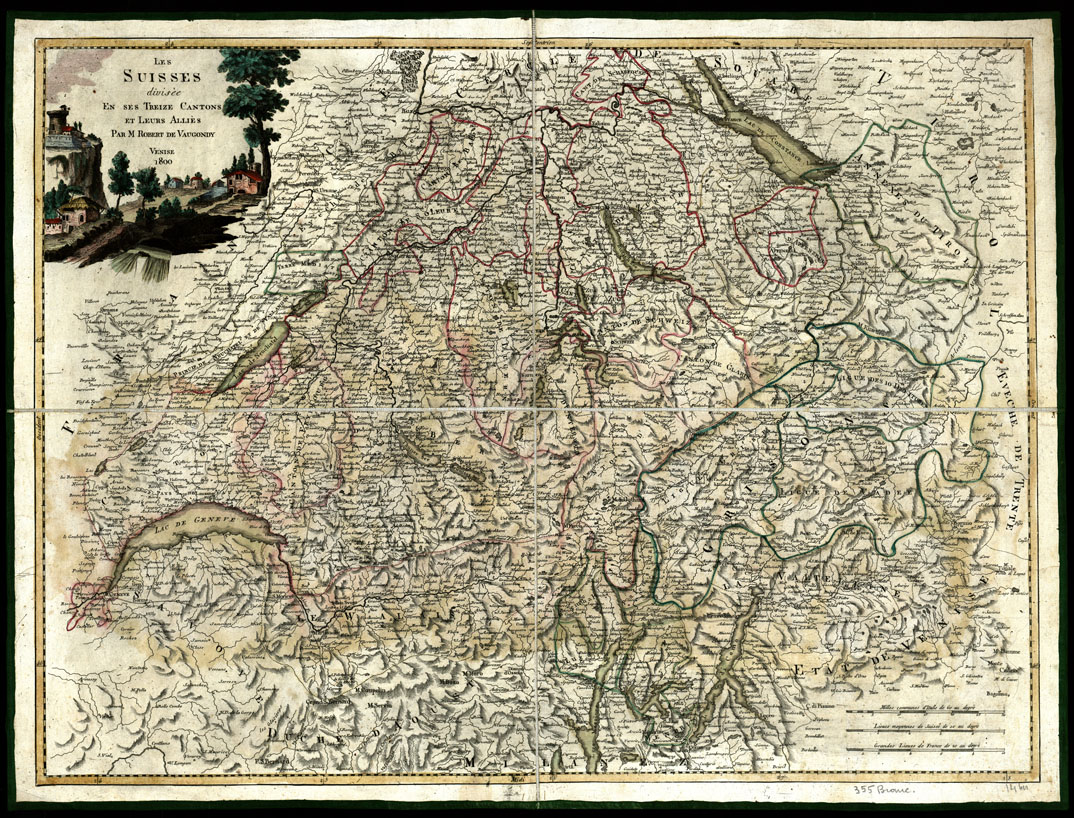 (N:20613) LA SUISSE (B0017071) Carte e stampe antiche: riproduzione a colori su carta (formato A1)