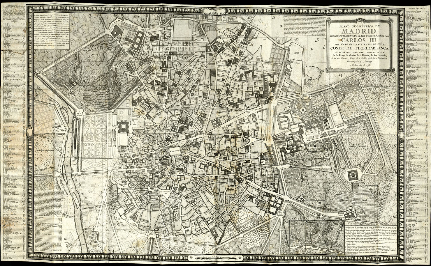(N:20623) PLANO GEOMETRICO DE MADRID
 (B0017084) Carte e stampe antiche: riproduzione a colori su carta (formato A1)