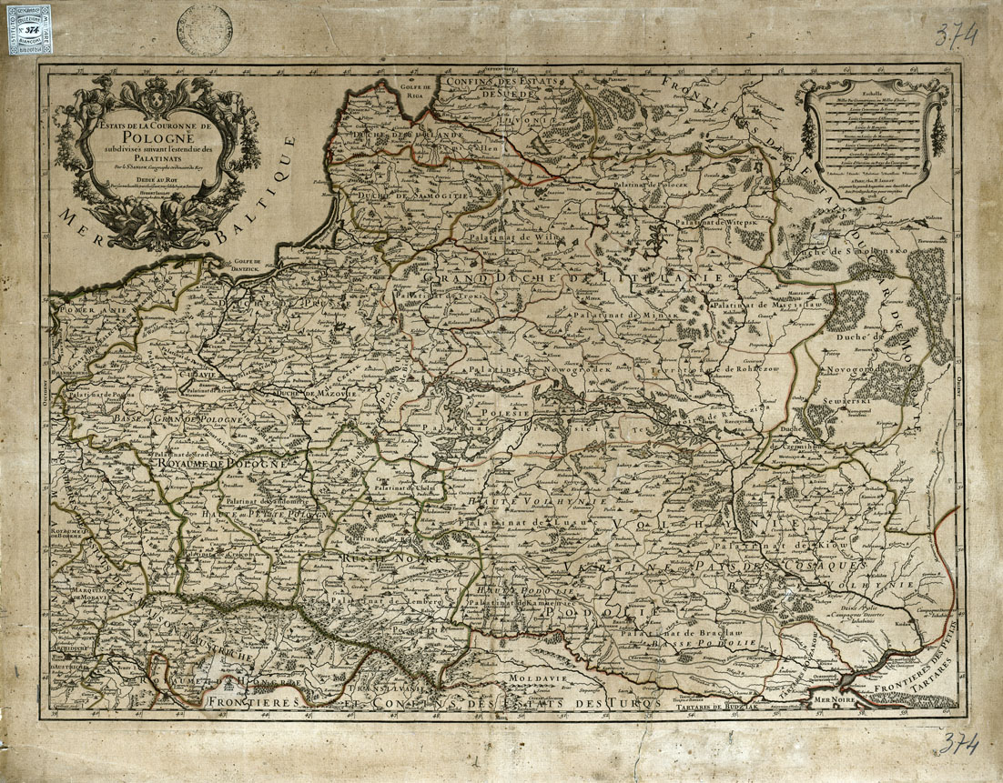 (N:20634) ESTATS DE LA COURONNE DE POLOGNE (B0017097) Carte e stampe antiche: riproduzione a colori su carta (formato A1)