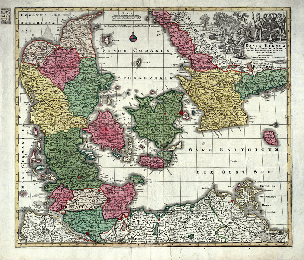 (N:20673) DANIMARCA (B0017144) Carte e stampe antiche: riproduzione a colori su carta (formato A1)