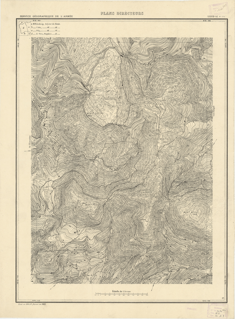 (N:20707) PLANS DIRECTEURS - XXXVII 42 N3c (B0017187) Carte e stampe antiche: riproduzione a colori su carta (formato A1)