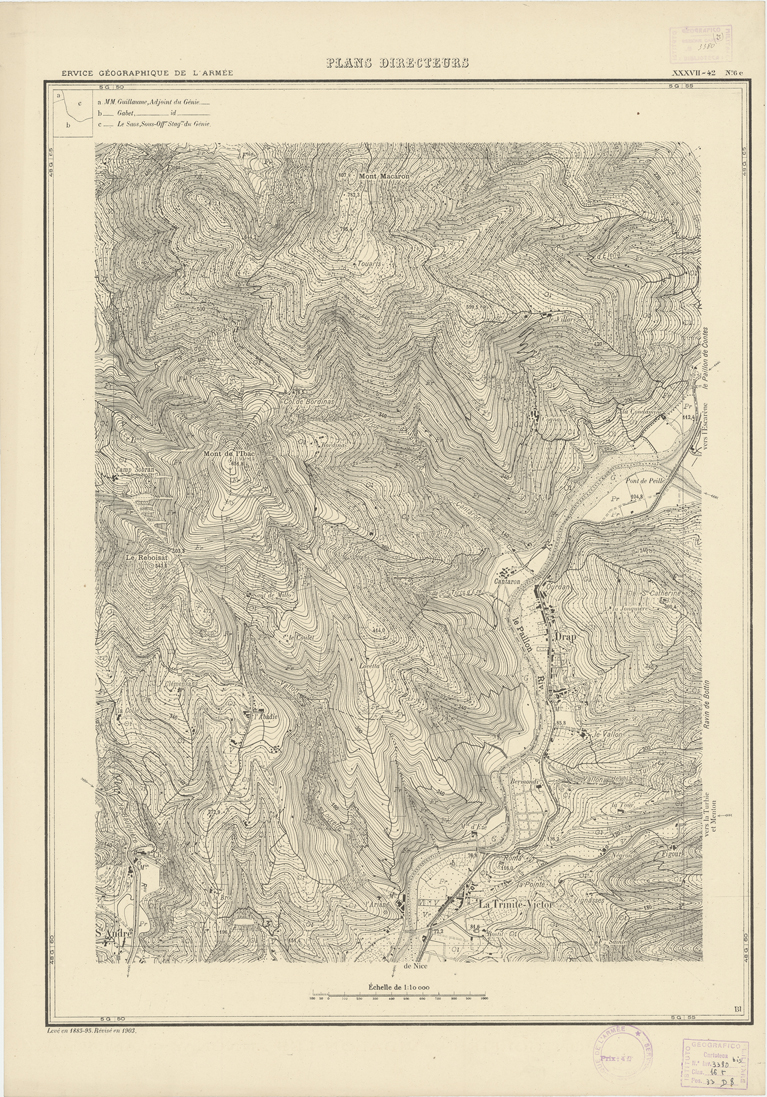 (N:20718) PLANS DIRECTEURS - XXXVII 42 N6c (B0017198) Carte e stampe antiche: riproduzione a colori su carta (formato A1)