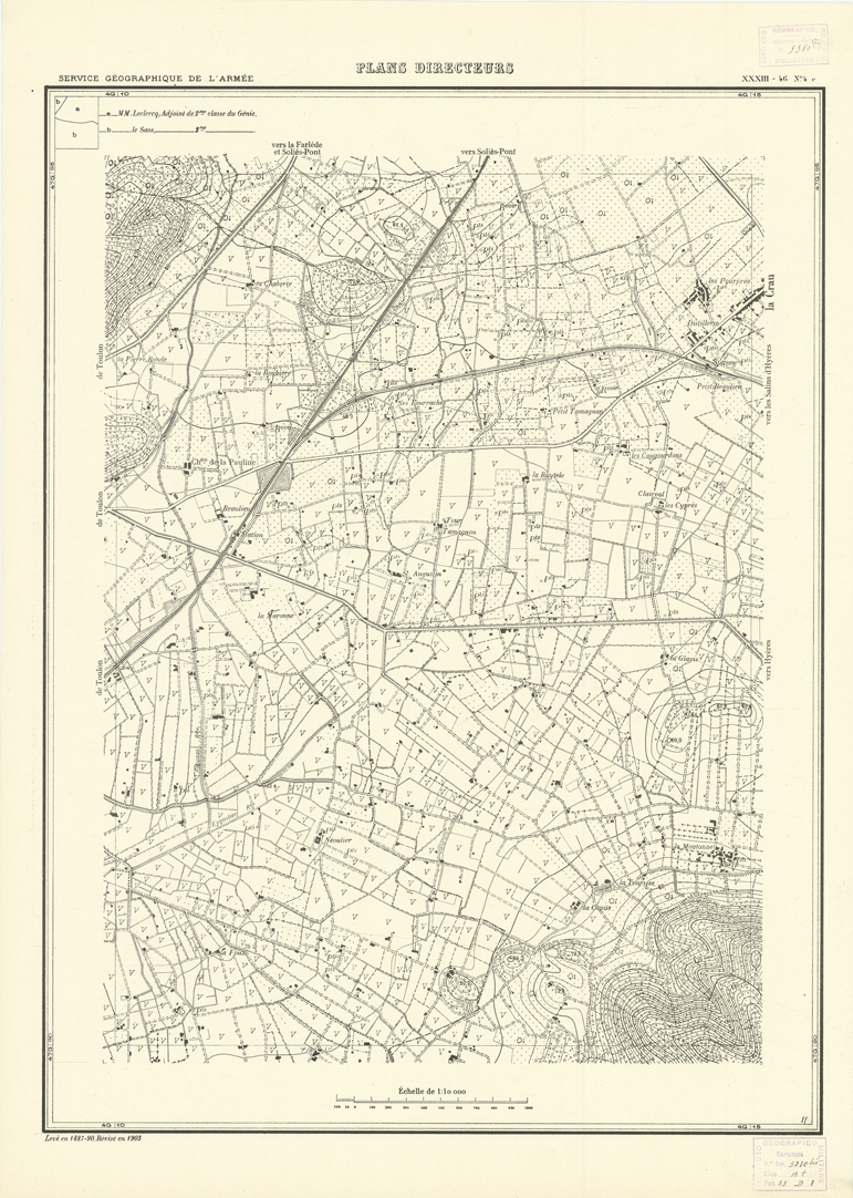 (N:20827) PLANS DIRECTEURS - XXXIII 46 N4c (B0017308) Carte e stampe antiche: riproduzione a colori su carta (formato A1)