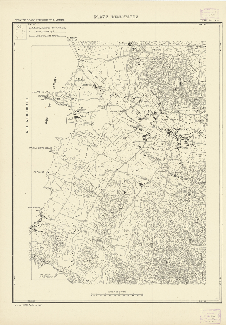 (N:20830) PLANS DIRECTEURS - XXXIII 46 N5b (B0017311) Carte e stampe antiche: riproduzione a colori su carta (formato A1)