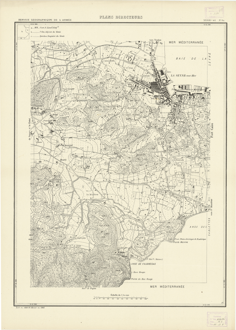 (N:20832) PLANS DIRECTEURS - XXXIII 46 N6a (B0017313) Carte e stampe antiche: riproduzione a colori su carta (formato A1)