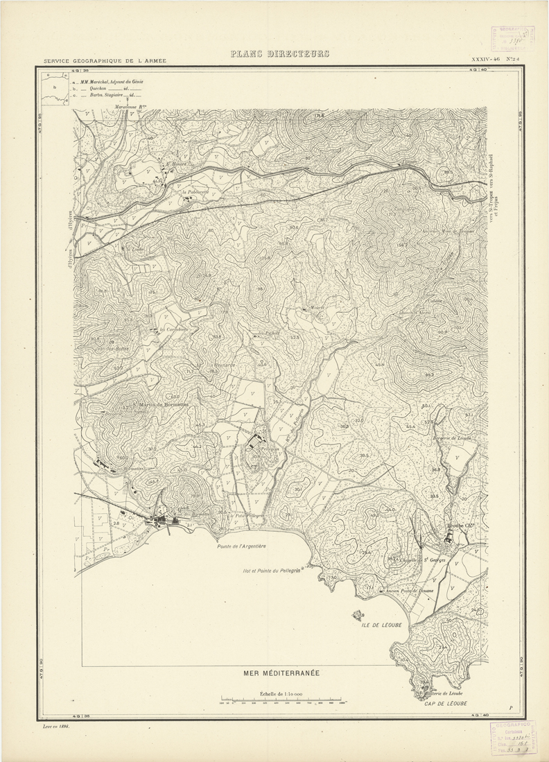 (N:20853) PLANS DIRECTEURS - XXXIV 46 N2d (B0017334) Carte e stampe antiche: riproduzione a colori su carta (formato A1)