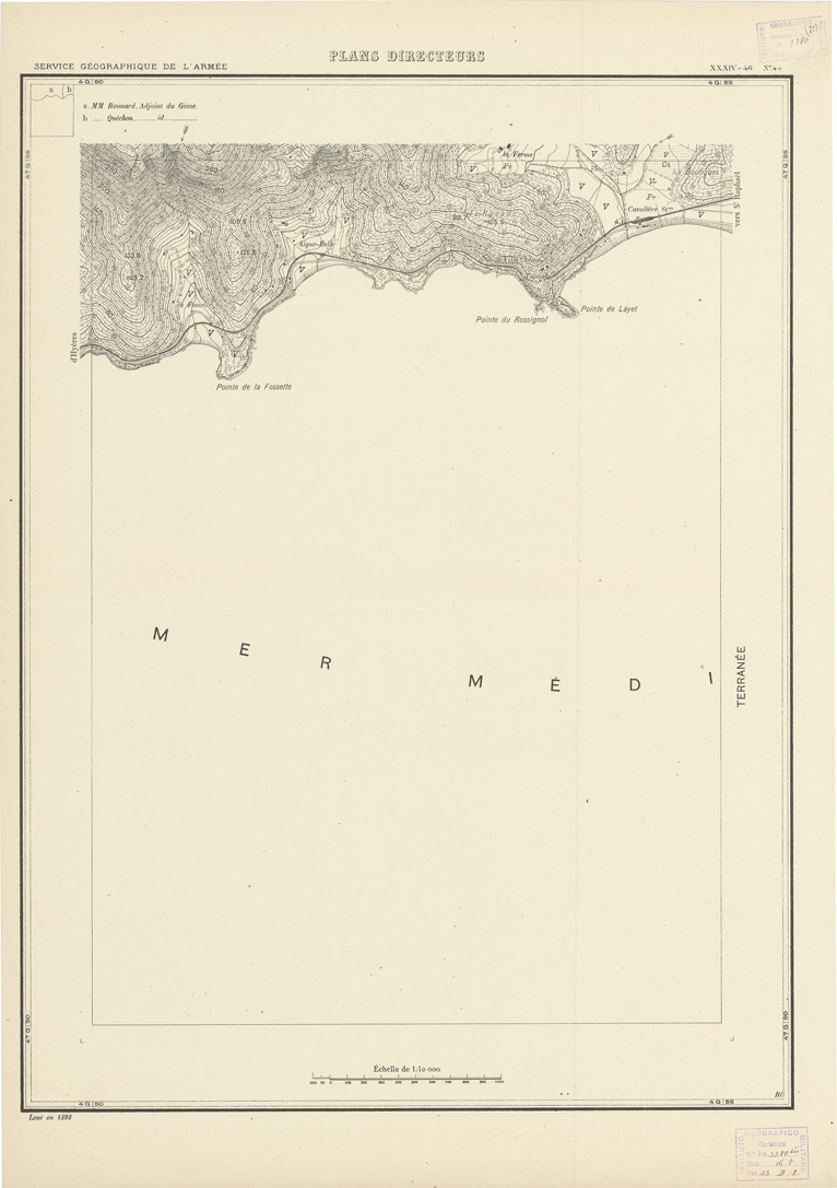 (N:20859) PLANS DIRECTEURS - XXXIV 46 N4c (B0017340) Carte e stampe antiche: riproduzione a colori su carta (formato A1)