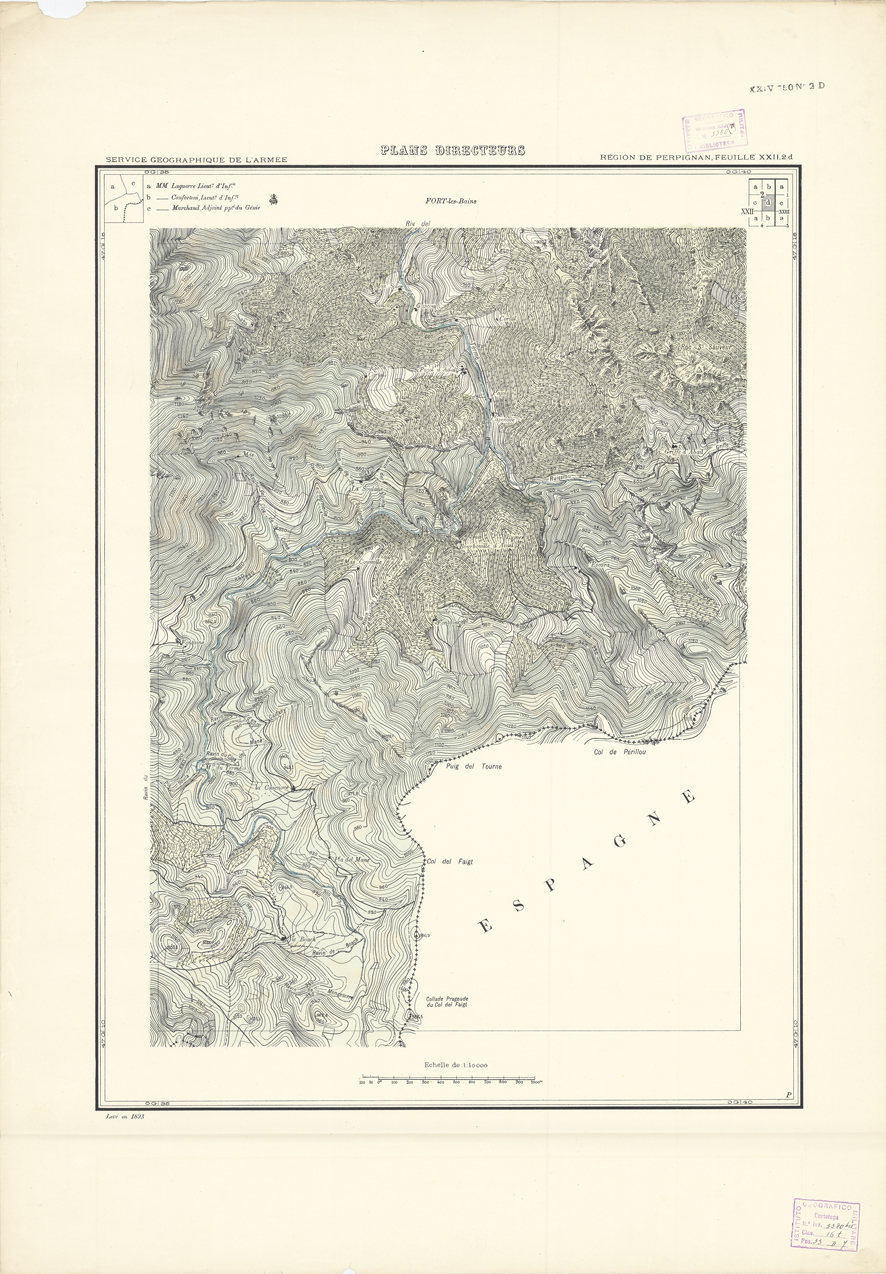 (N:21092) PLANS DIRECTEURS - REGION DE PERPIGNAN FEUILLE XXII N2d (B0017572) Carte e stampe antiche: riproduzione a colori su carta (formato A1)