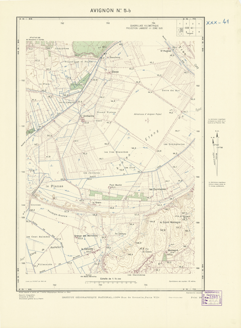 (N:21103) PLANS DIRECTEURS - AVIGNON XXX 41 N5b (B0017583) Carte e stampe antiche: riproduzione a colori su carta (formato A1)