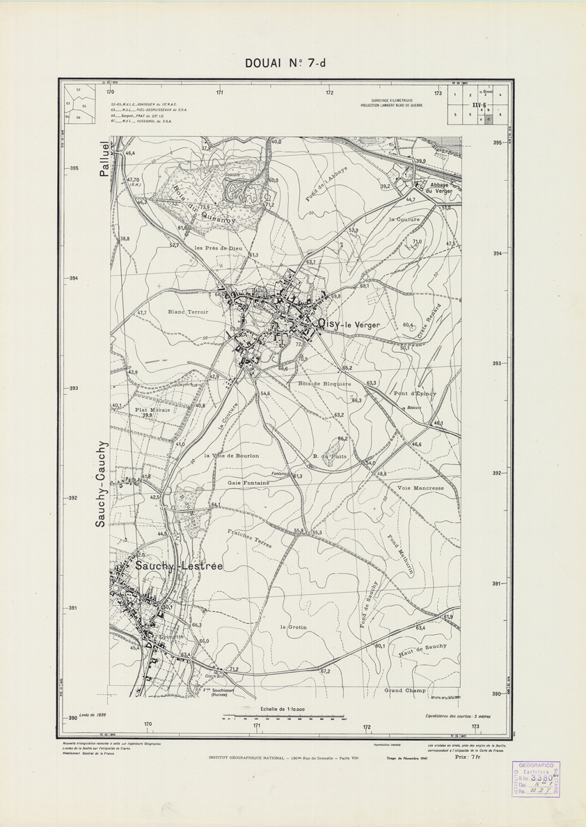 (N:21131) PLANS DIRECTEURS - DOUAI N7d (B0017611) Carte e stampe antiche: riproduzione a colori su carta (formato A1)