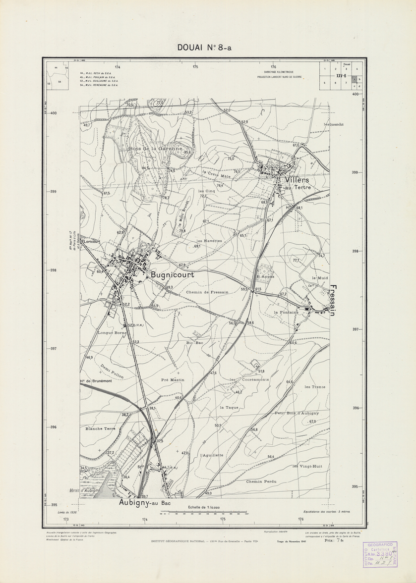 (N:21132) PLANS DIRECTEURS - DOUAI N8a (B0017612) Carte e stampe antiche: riproduzione a colori su carta (formato A1)