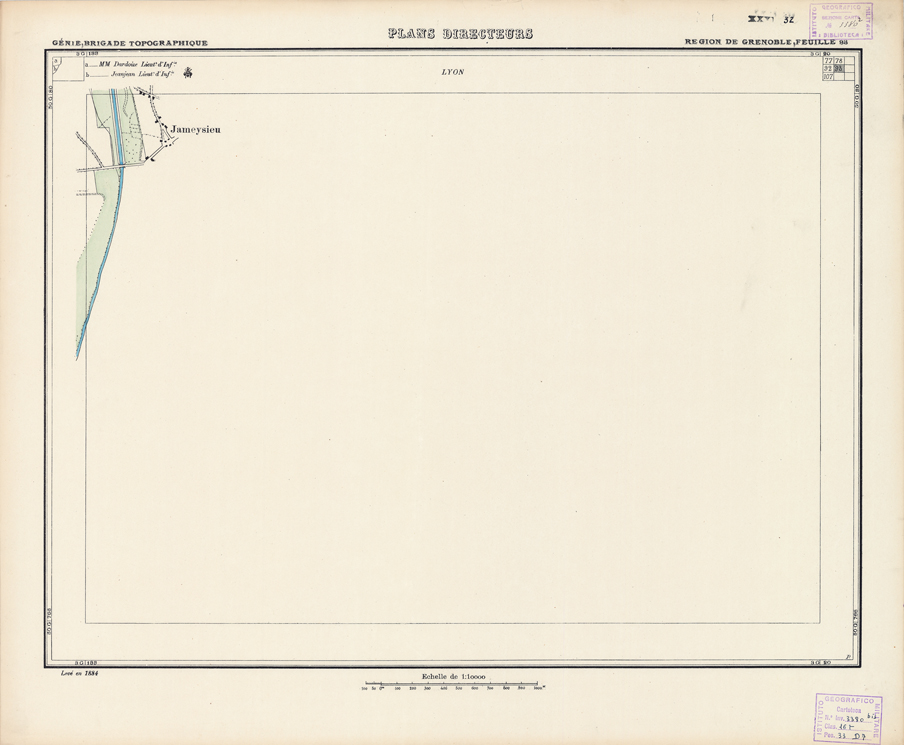(N:21389) PLANS DIRECTEURS - REGION DE GRENOBLE FEUILLE 93 (B0017781) Carte e stampe antiche: riproduzione a colori su carta (formato A1)