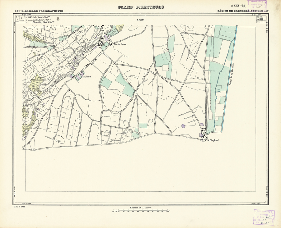 (N:21302) PLANS DIRECTEURS - REGION DE GRENOBLE FEUILLE 107 (B0017783) Carte e stampe antiche: riproduzione a colori su carta (formato A1)