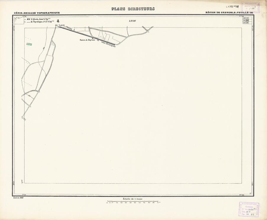 (N:21303) PLANS DIRECTEURS - REGION DE GRENOBLE FEUILLE 121 (B0017784) Carte e stampe antiche: riproduzione a colori su carta (formato A1)