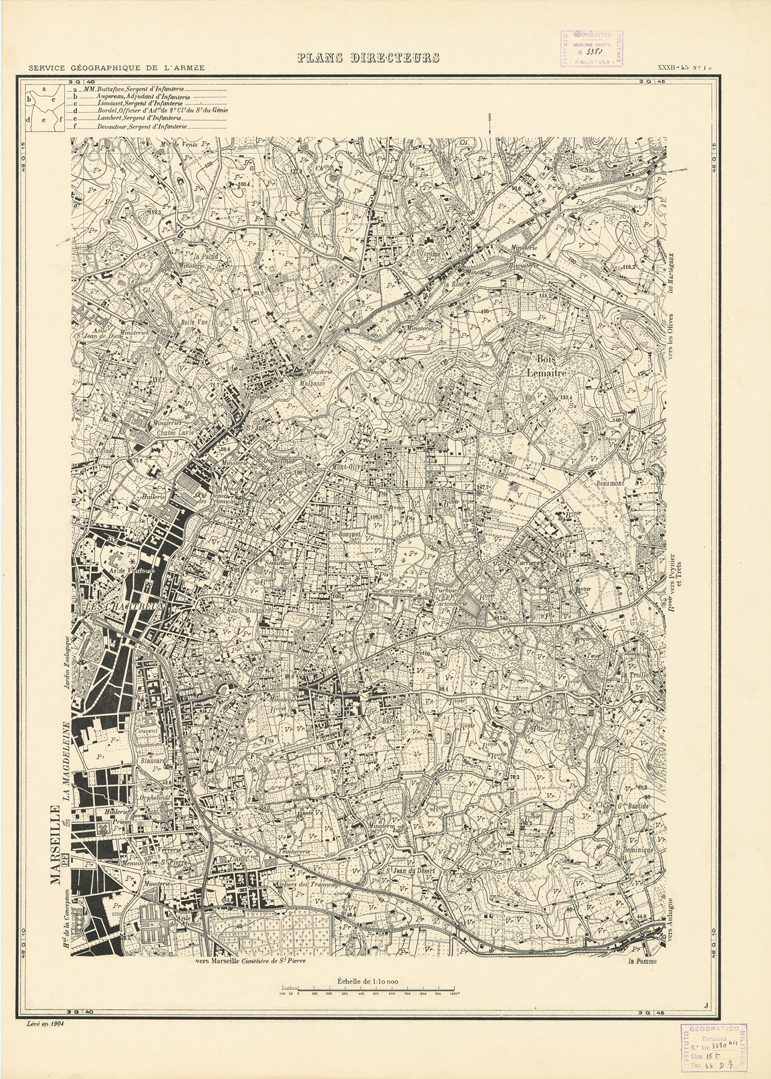 (N:21333) PLANS DIRECTEURS - XXXII 45 N1c (B0017815) Carte e stampe antiche: riproduzione a colori su carta (formato A1)