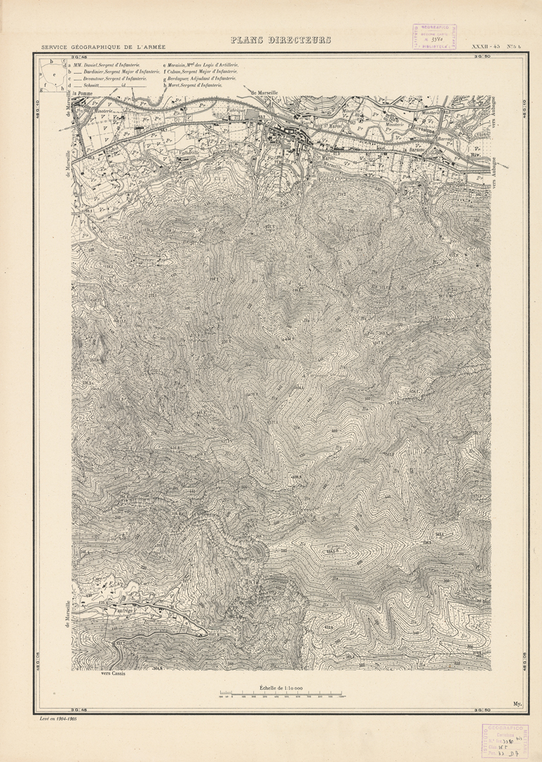 (N:21347) PLANS DIRECTEURS - XXXII 45 N5b (B0017829) Carte e stampe antiche: riproduzione a colori su carta (formato A1)
