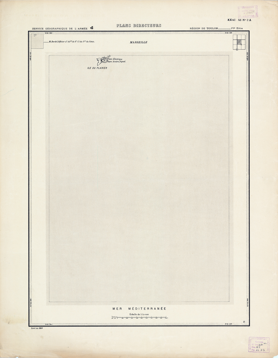 (N:21384) PLANS DIRECTEURS - REGION DE TOULON FEUILLE II N1a (B0017866) Carte e stampe antiche: riproduzione a colori su carta (formato A1)